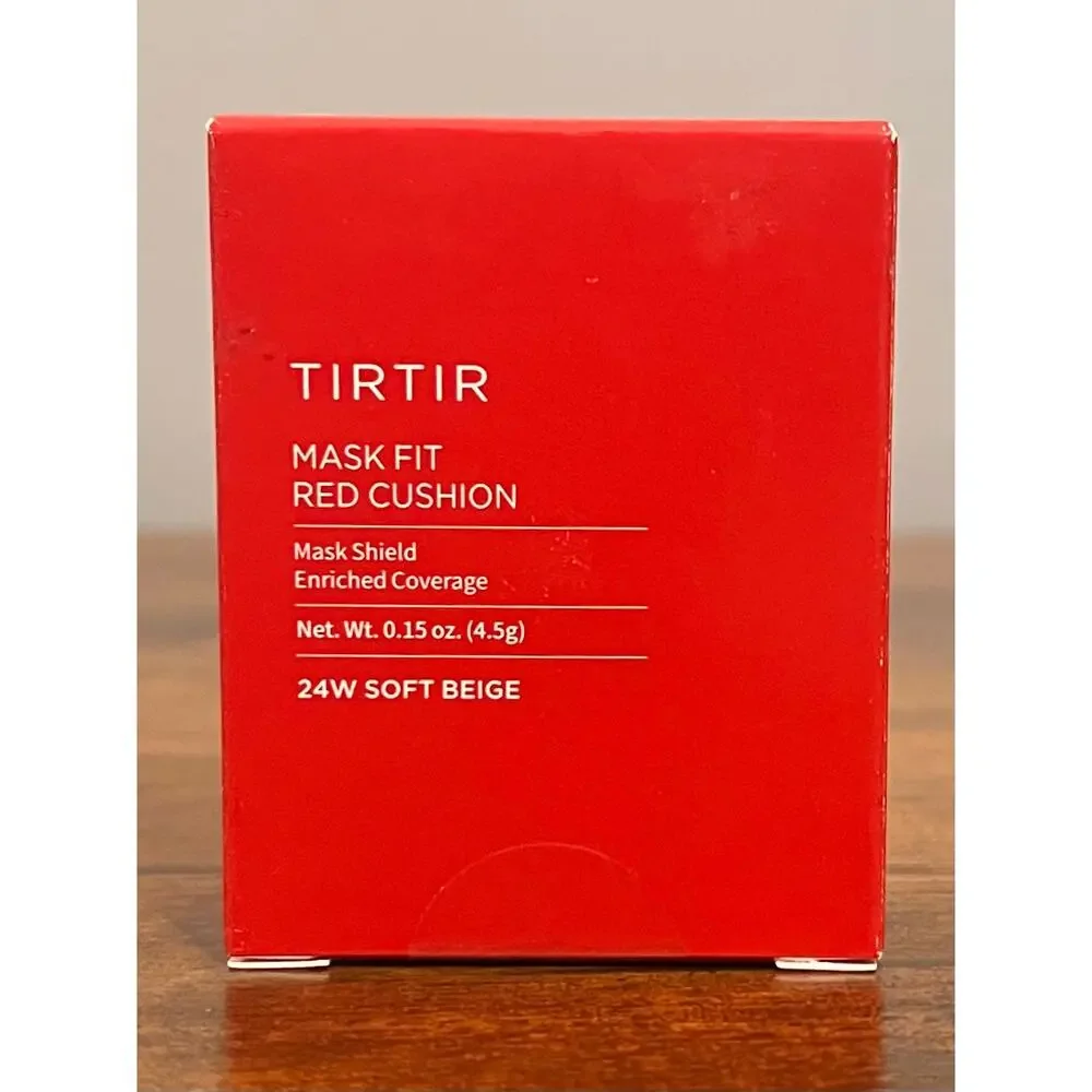 NIB TIRTIR Mask Fit Red Cushion Foundation Mini 24W Soft Beige BRAND NEW SEALED